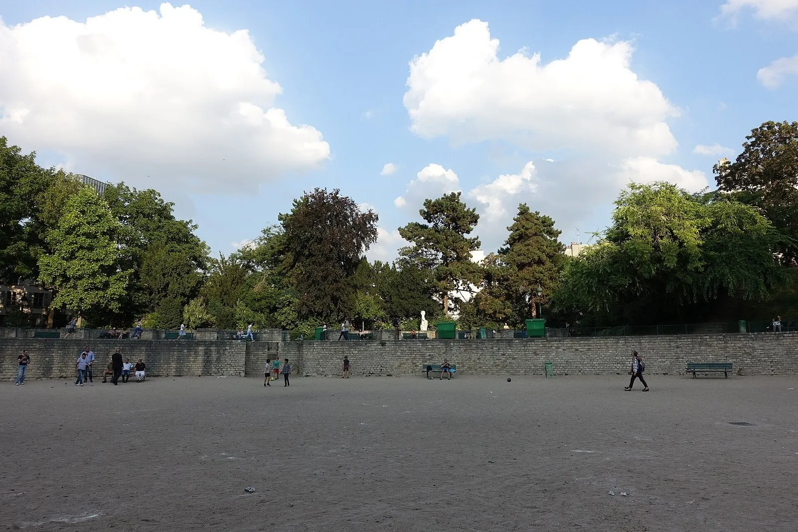 The Arènes de Lutèce among the trees