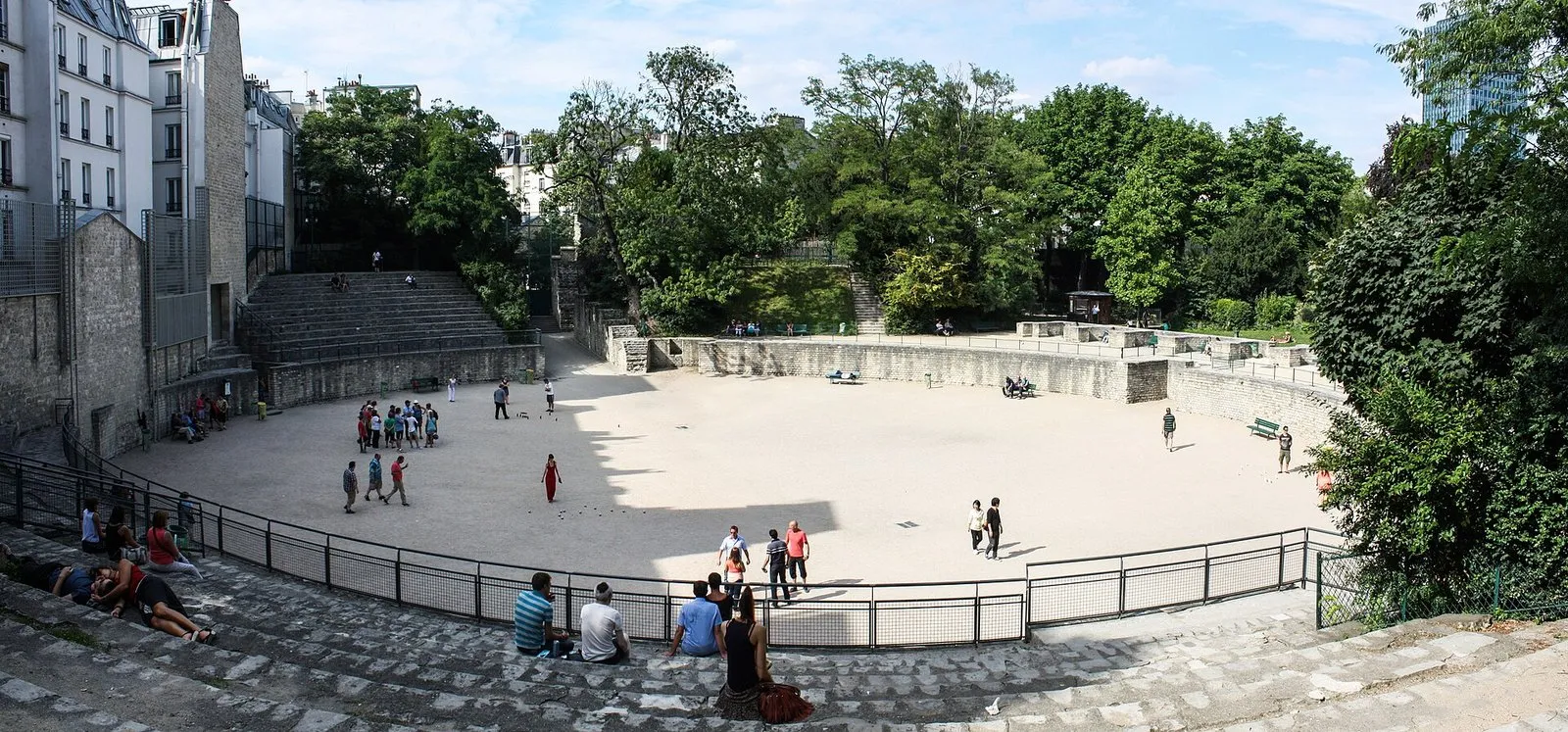 The Roman arena of Lutetia in the 5th arrondissement