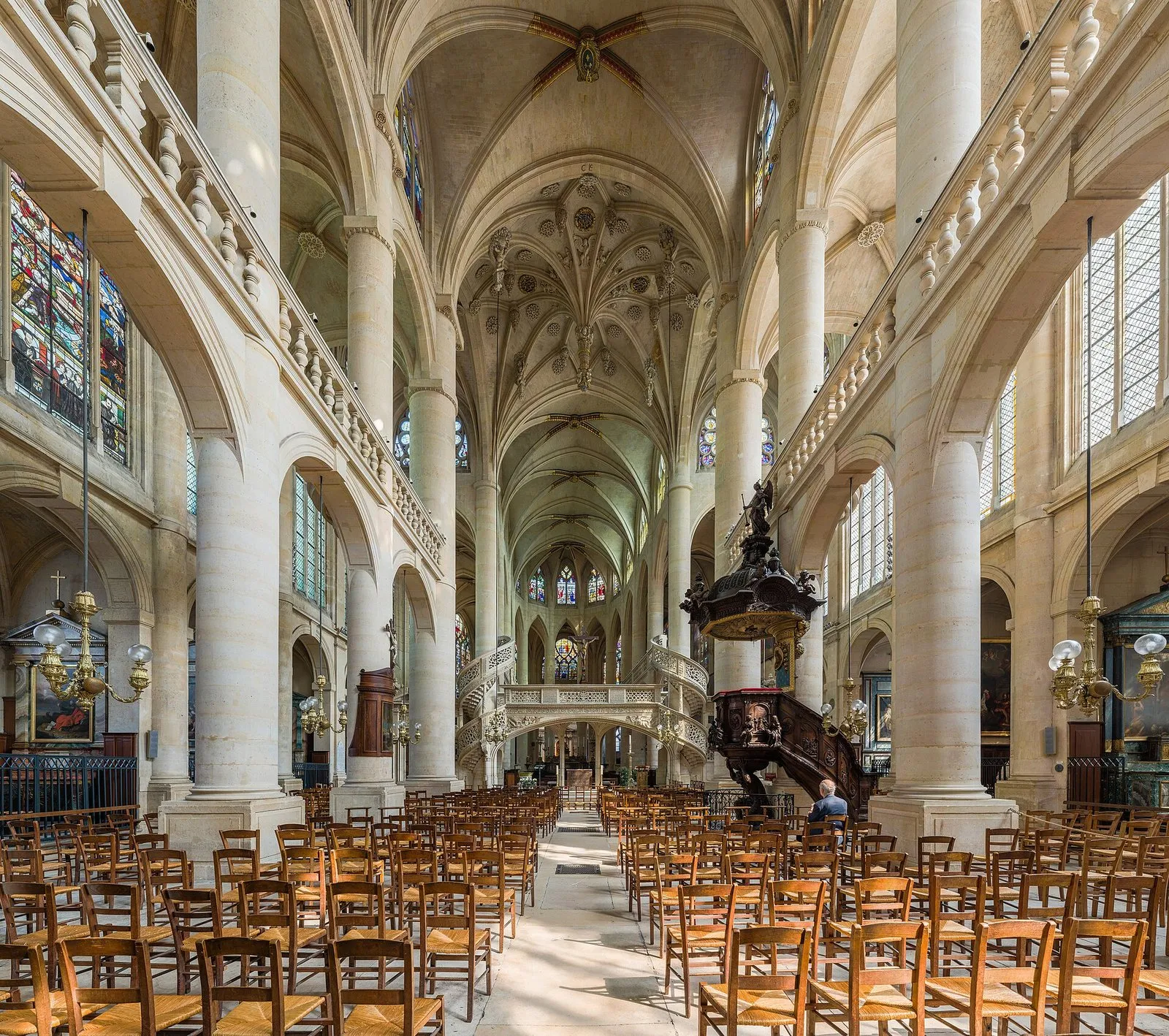 The nave of Saint-Étienne-du-Mont