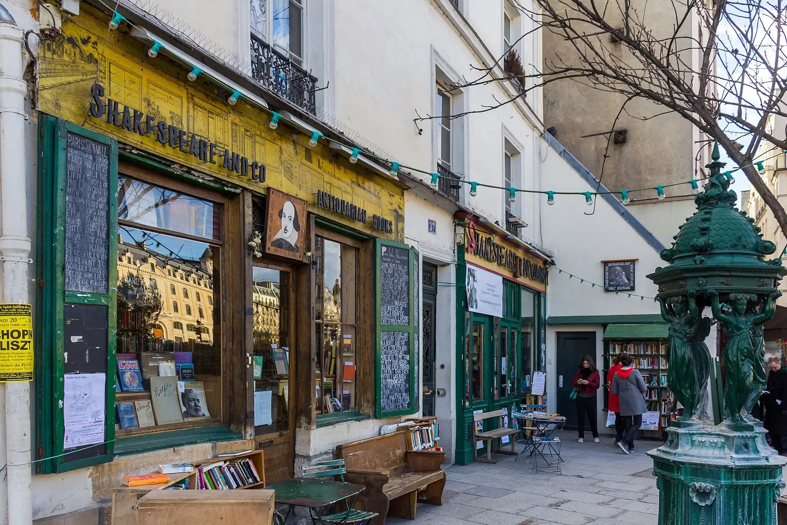 La devanture de Shakespeare and Company